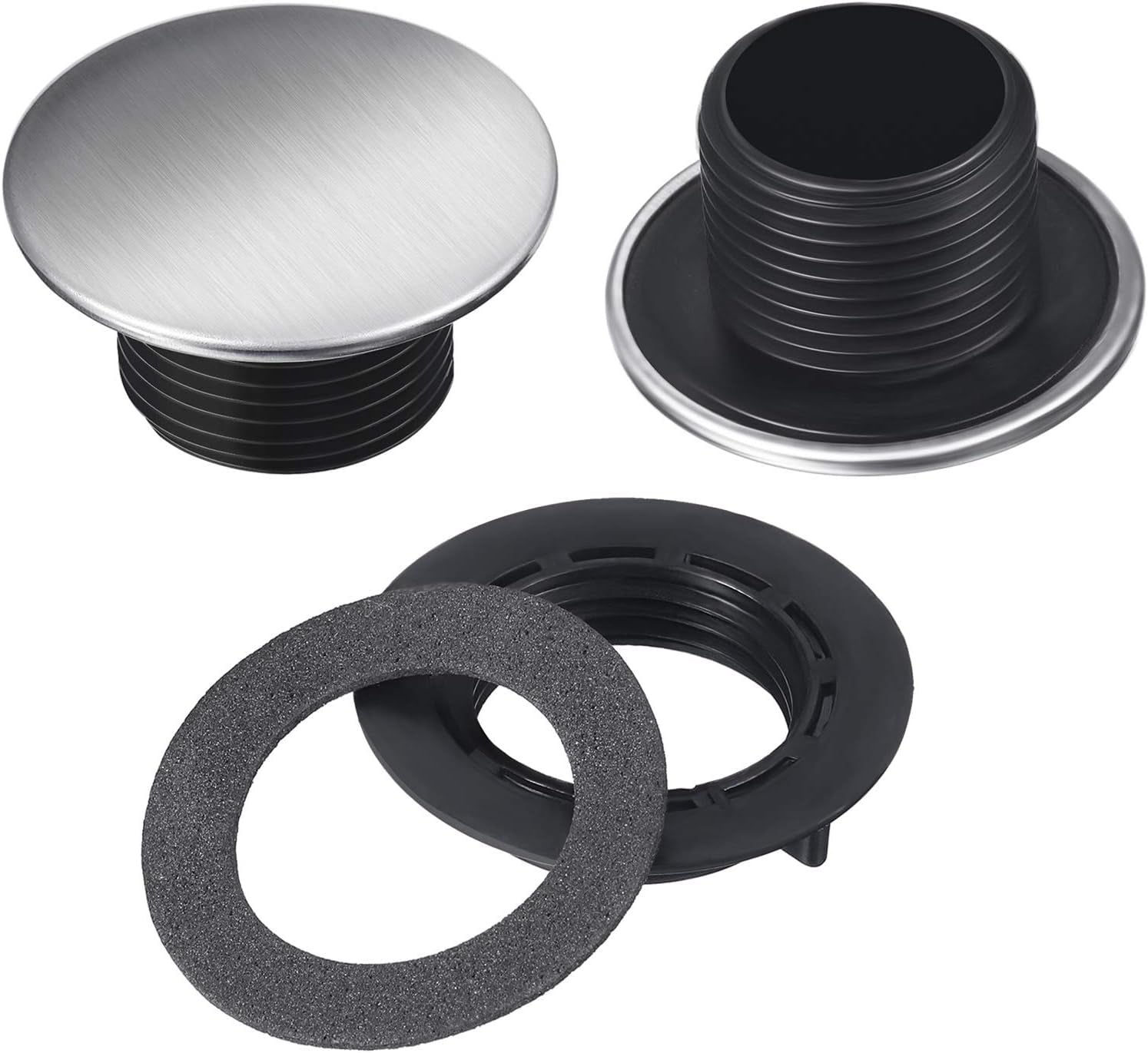 Sink Tap Hole Cover Kitchen Faucet Hole Cover Stainless Steel (6 Pieces,0.55 Inch in Height)