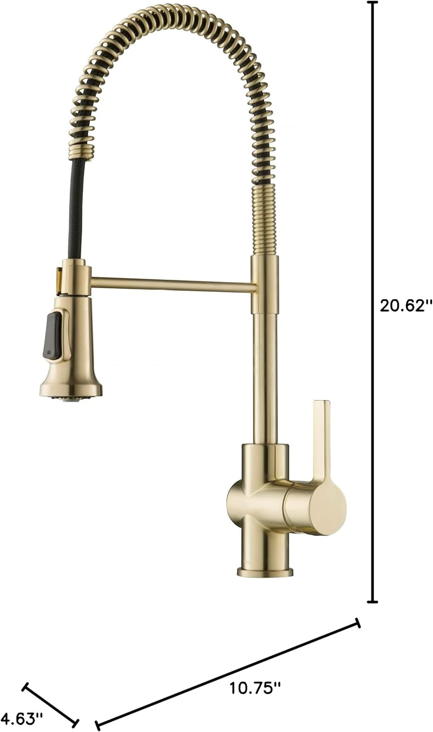 Britt Commercial Style Kitchen Faucet in Spot Free Antique Champagne Bronze, KPF-1690SFACB