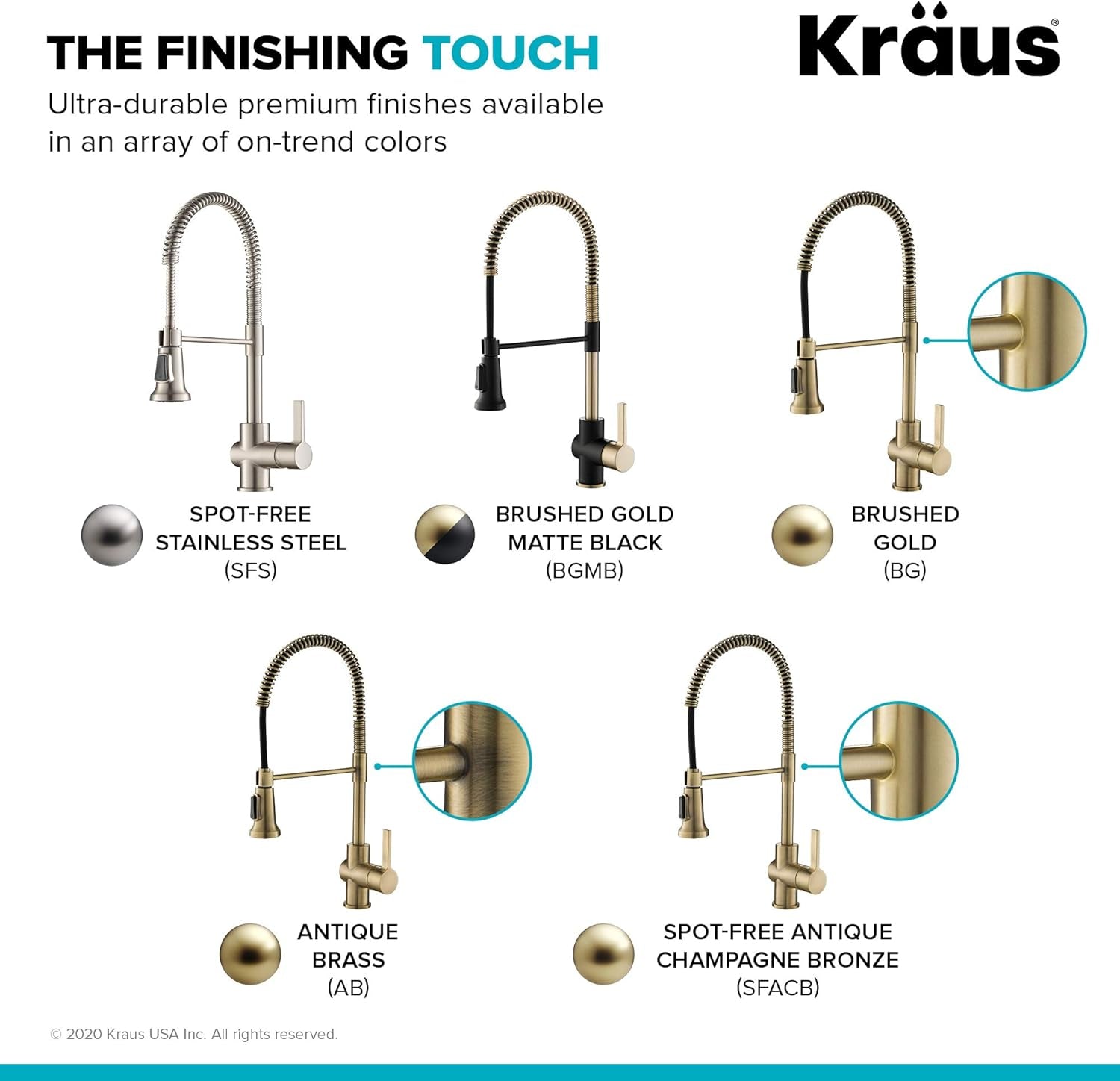 Britt Commercial Style Kitchen Faucet in Spot Free Antique Champagne Bronze, KPF-1690SFACB