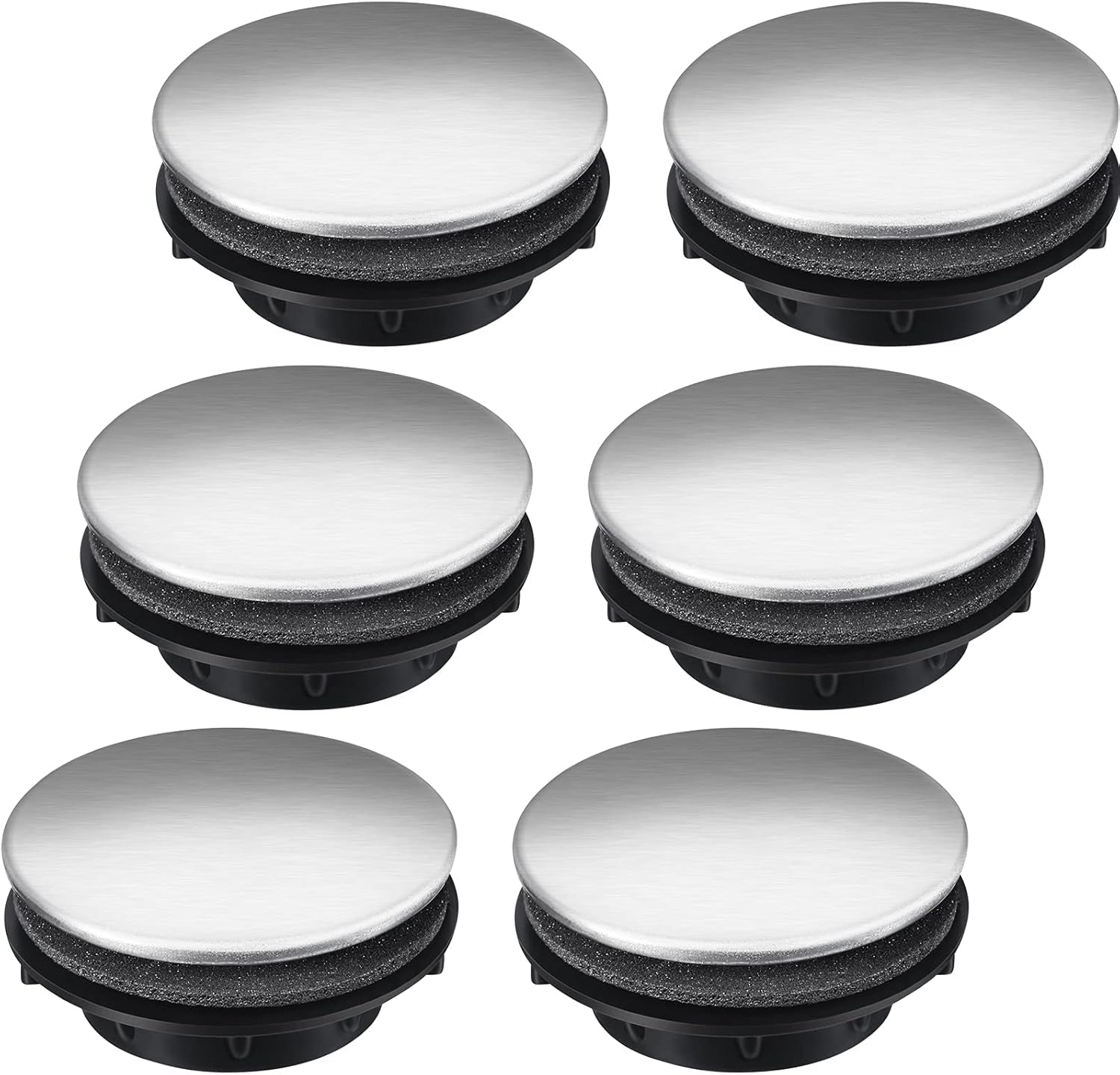 Sink Tap Hole Cover Kitchen Faucet Hole Cover Stainless Steel (6 Pieces,0.55 Inch in Height)