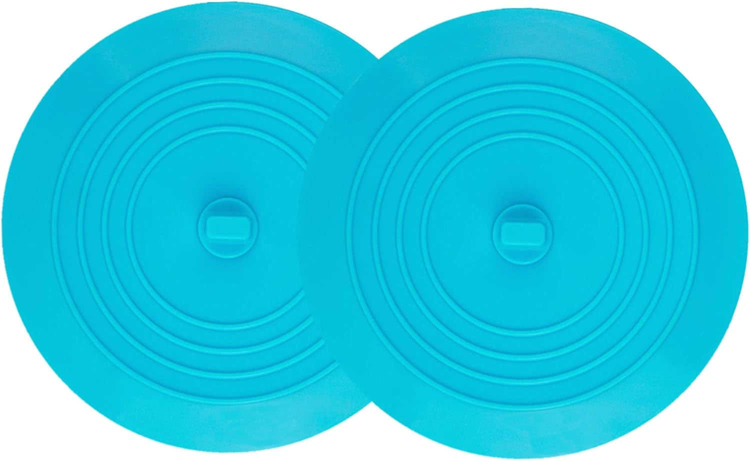 2 Pack 6” Bathtub Tub Drain Cover Stopper, Large Silicone Suction Bathroom Drain Plug Hair Stopper, Bathroom Accessories for Kitchen and Laundry