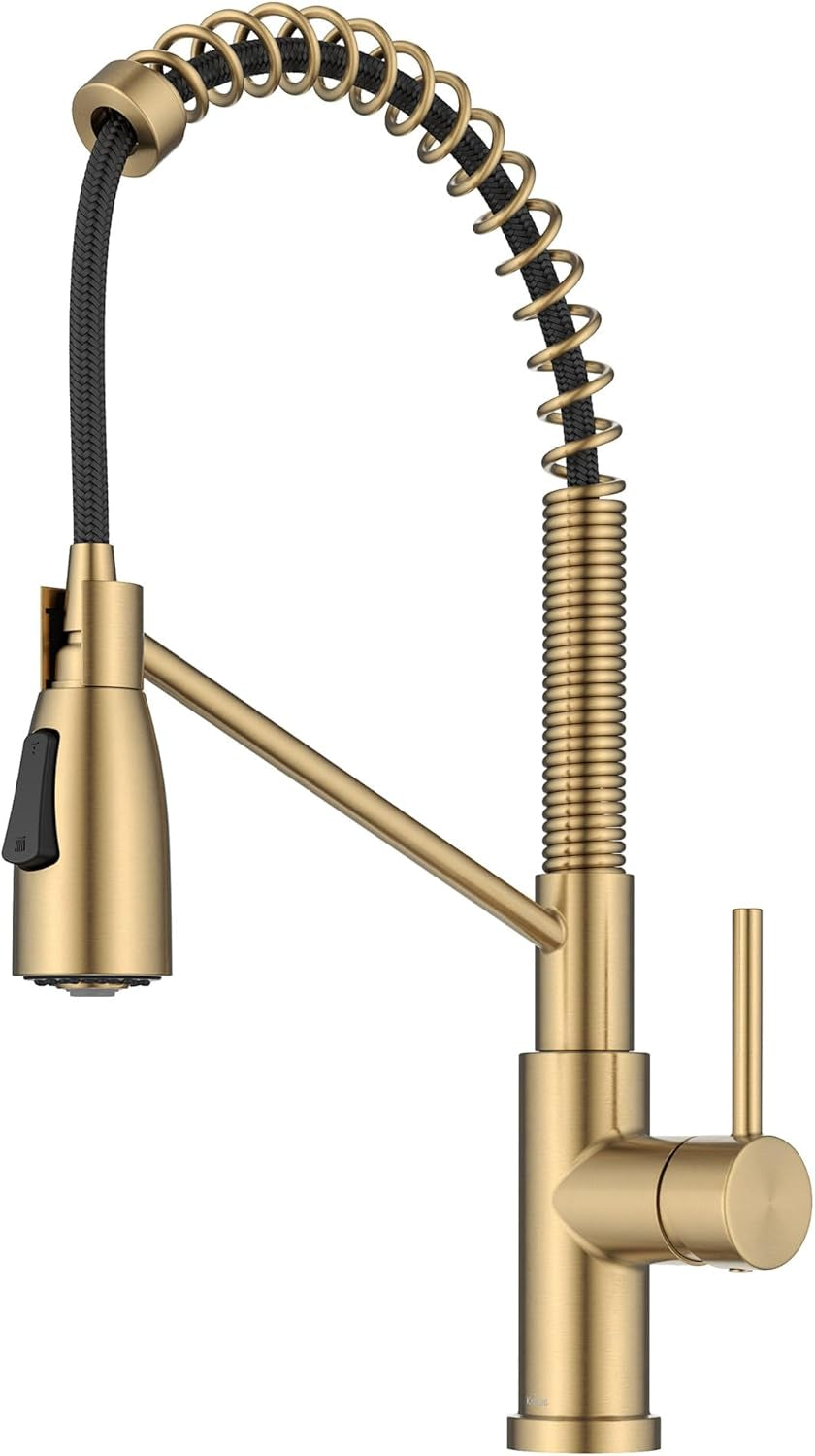 Britt Commercial Style Kitchen Faucet in Spot Free Antique Champagne Bronze, KPF-1690SFACB