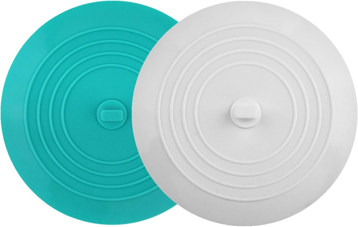2 Pack 6” Bathtub Tub Drain Cover Stopper, Large Silicone Suction Bathroom Drain Plug Hair Stopper, Bathroom Accessories for Kitchen and Laundry
