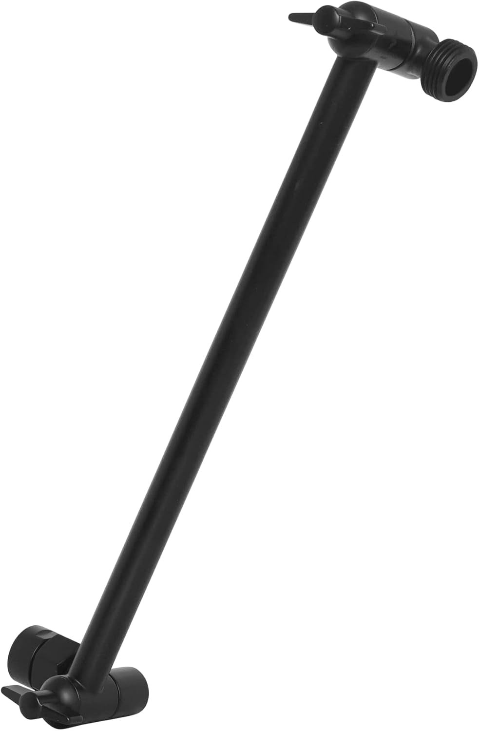 11" Solid Brass Shower Head Extension Arm - Flexible Height & Angle Adjustable Shower Arm Extension for Rain Showerheads with Sturdy Lock - Universal Pipe Connection (Luxury Polished Chrome)