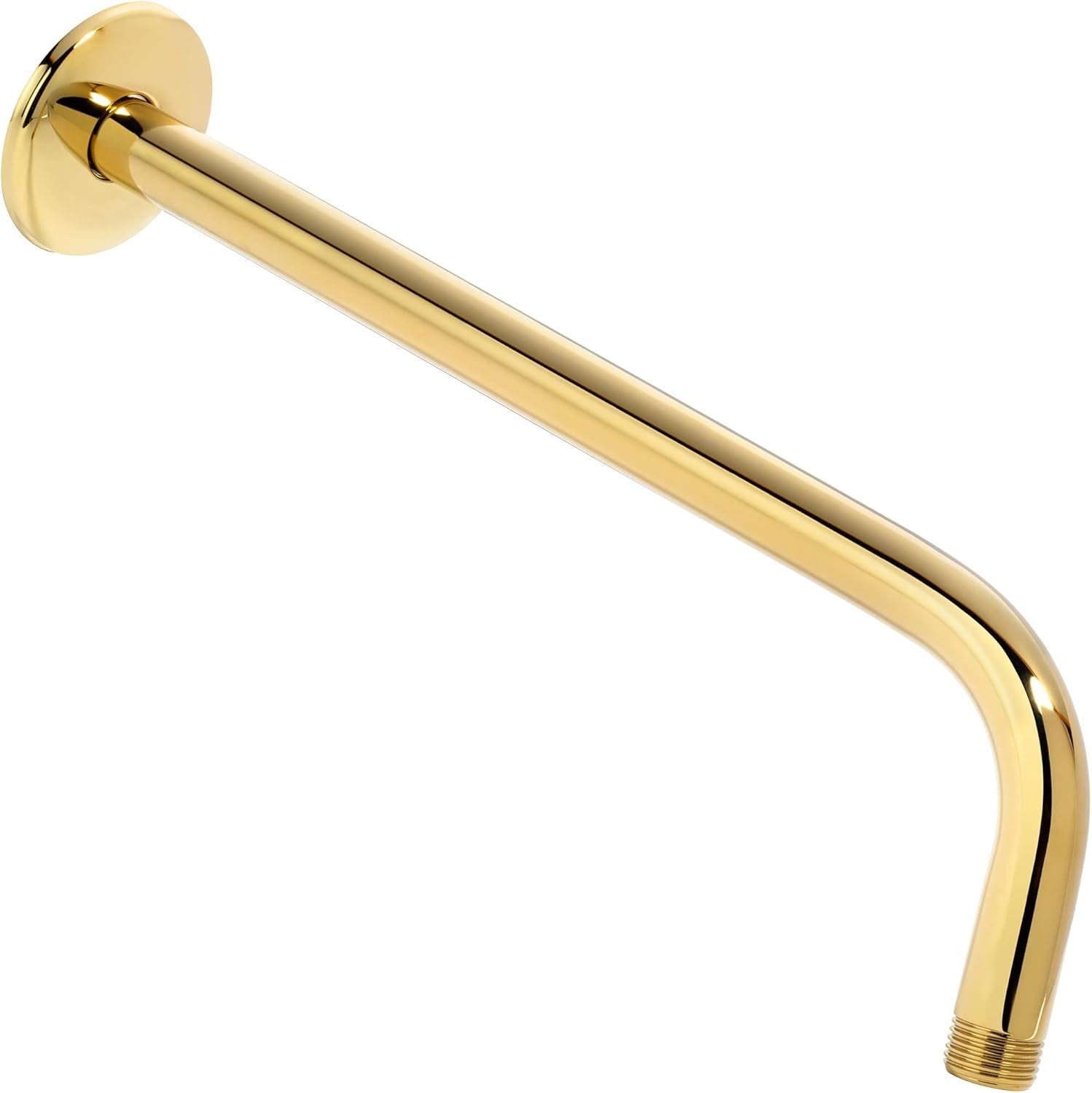 12 Inch Shower Arm and Flange - Solid Stainless Steel, Wall-Mounted for Fixed Shower Head & Rain Showerhead - - Chrome