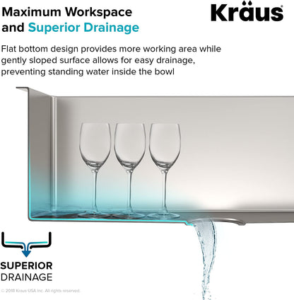 30-Inch 16 Gauge Standart PRO Kitchen Sink Combo Set with Bolden 18-Inch Kitchen Faucet and Soap Dispenser, Chrome KHU100-30-1610-53CH