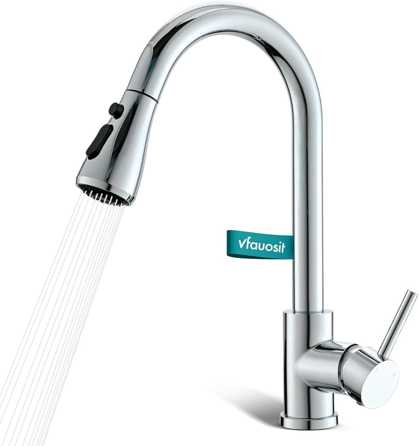 Black Kitchen Faucet with Pull down Sprayer for RV Sink,  Kitchen Sink Faucet Stainless Steel Laundry Single Handle Pull Out Kitchen Faucets Matte Black, Grifo Para Fregaderos De Cocina