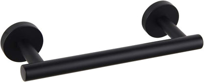 Bathroom Towel Bar 24&quot; Stainless Steel Towel Bar Matte Black Contemporary Style Wall Mount for Bath Kitchen AG1101C60-BK
