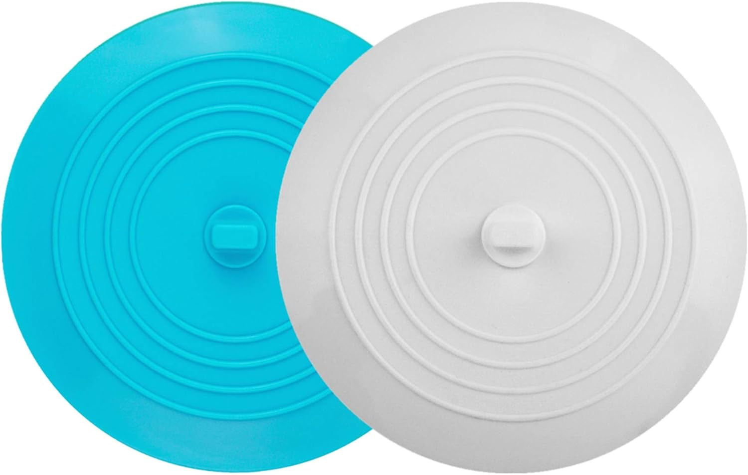 2 Pack 6” Bathtub Tub Drain Cover Stopper, Large Silicone Suction Bathroom Drain Plug Hair Stopper, Bathroom Accessories for Kitchen and Laundry