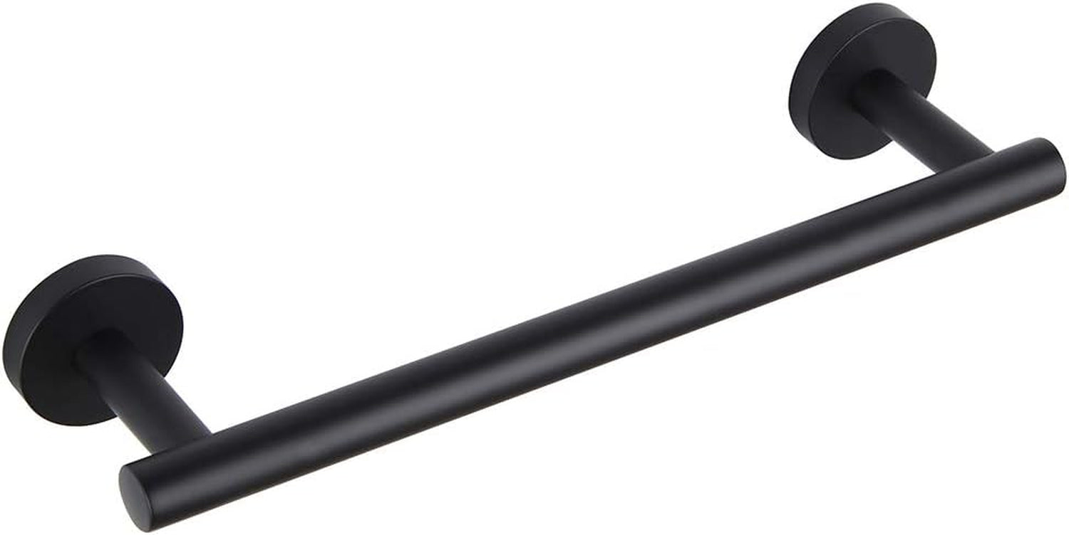 Bathroom Towel Bar 24&quot; Stainless Steel Towel Bar Matte Black Contemporary Style Wall Mount for Bath Kitchen AG1101C60-BK