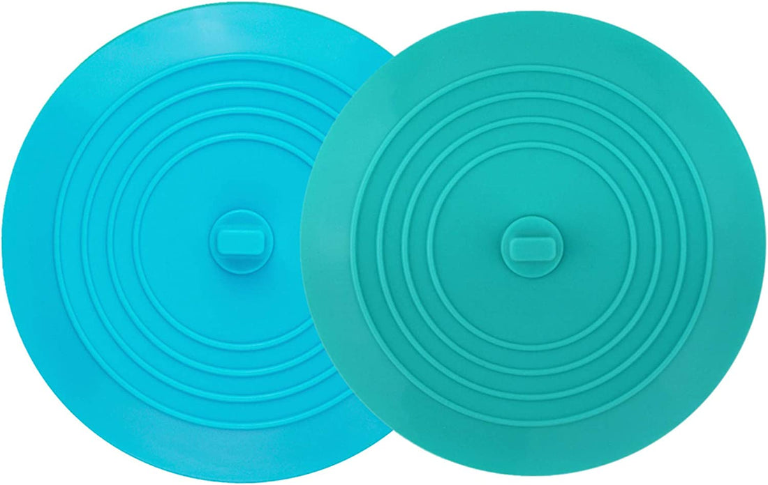 2 Pack 6” Bathtub Tub Drain Cover Stopper, Large Silicone Suction Bathroom Drain Plug Hair Stopper, Bathroom Accessories for Kitchen and Laundry