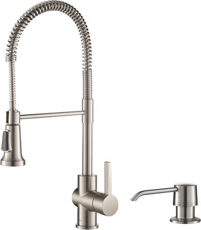 Britt Commercial Style Kitchen Faucet in Spot Free Antique Champagne Bronze, KPF-1690SFACB