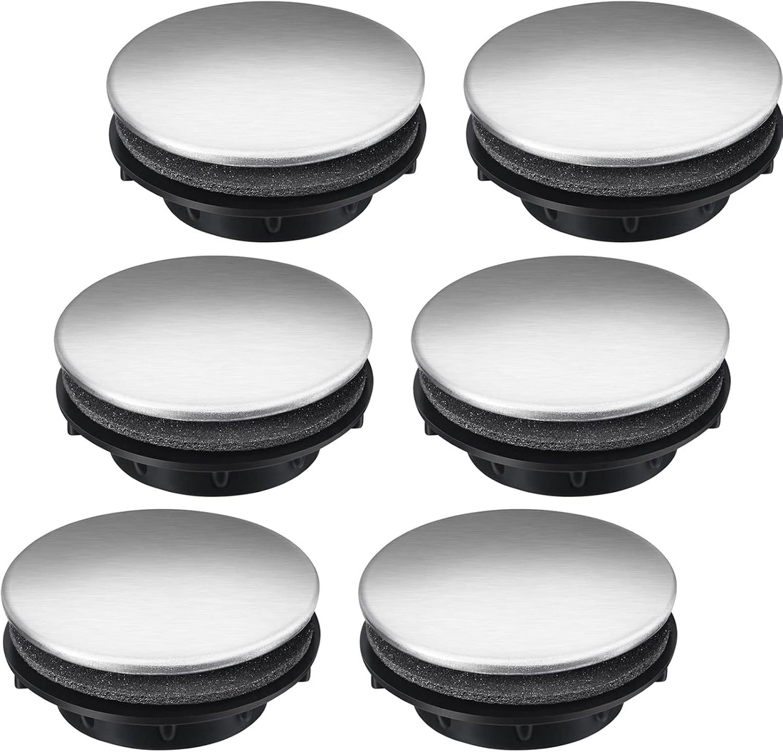 Sink Tap Hole Cover Kitchen Faucet Hole Cover Stainless Steel (6 Pieces,0.55 Inch in Height)