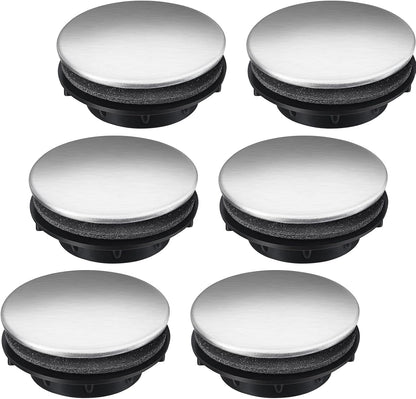 Sink Tap Hole Cover Kitchen Faucet Hole Cover Stainless Steel (6 Pieces,0.55 Inch in Height)