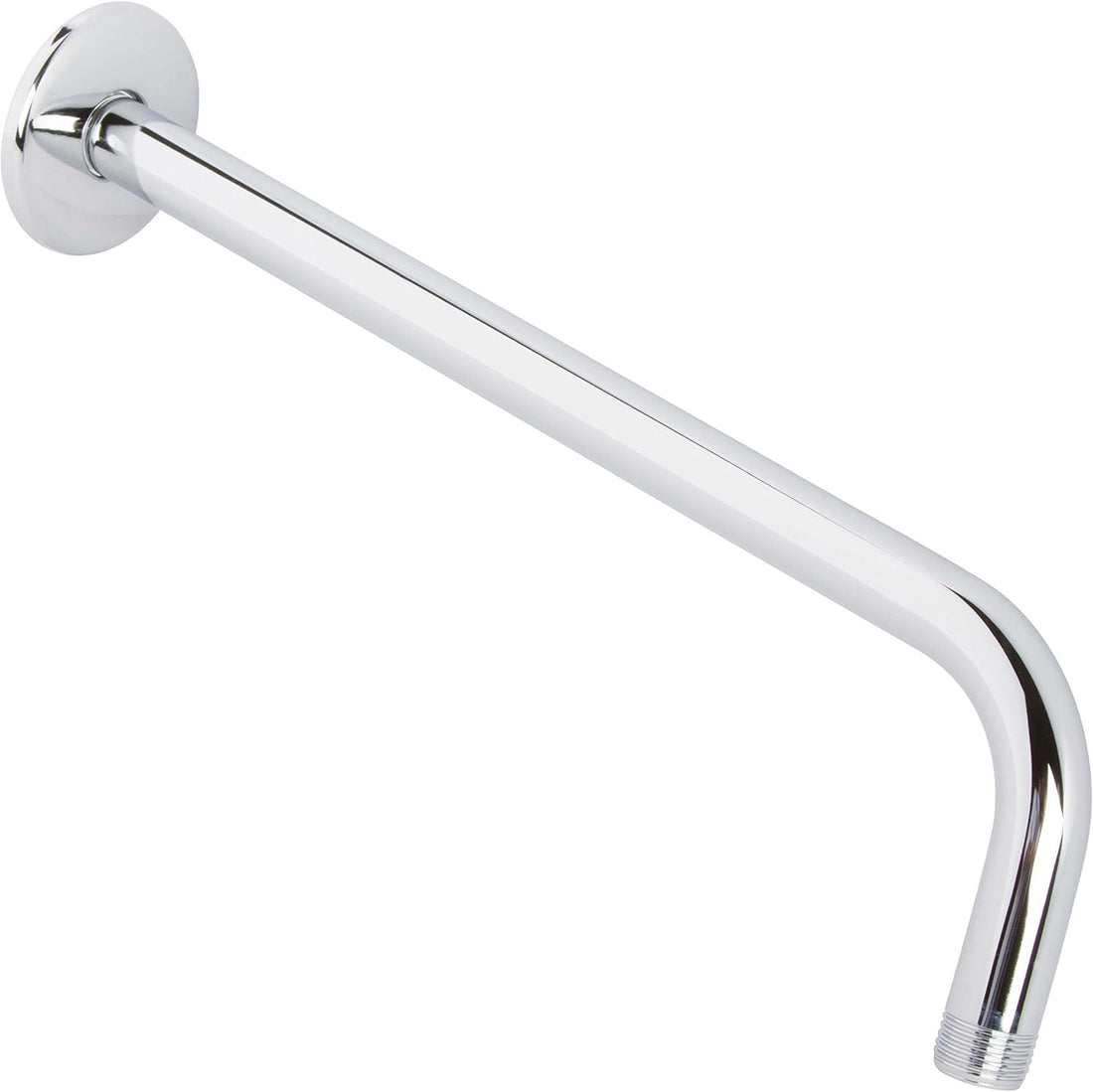 12 Inch Shower Arm and Flange - Solid Stainless Steel, Wall-Mounted for Fixed Shower Head &amp; Rain Showerhead -  - Chrome