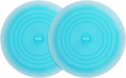 2 Pack 6” Bathtub Tub Drain Cover Stopper, Large Silicone Suction Bathroom Drain Plug Hair Stopper, Bathroom Accessories for Kitchen and Laundry