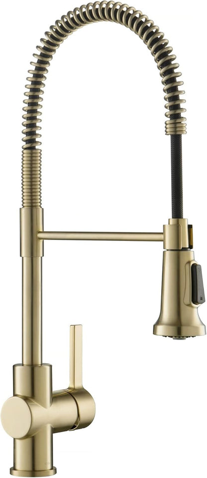 Britt Commercial Style Kitchen Faucet in Spot Free Antique Champagne Bronze, KPF-1690SFACB