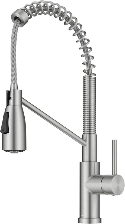 Britt Commercial Style Kitchen Faucet in Spot Free Antique Champagne Bronze, KPF-1690SFACB