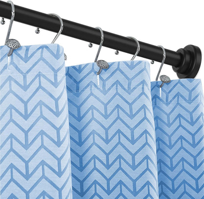 Shower Curtain Rod Tension - 26-76 Inch Never Rust Non-Slip Spring Tension Curtain Rod No Drilling Stainless Steel Curtain Rod Use Bathroom Kitchen（Black）
